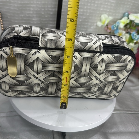 (E4) Vintage Neiman Marcus black straw print travel bag - Picture 12 of 12